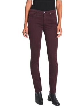 AG Jeans Women's Prima Cigarette Jeans in Wine / Burgundy Sz 29R Mid-Rise